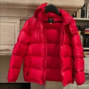 Polo by Ralph Lauren Bright Red Puffer Jacket Like New